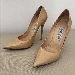 Jimmy Choo Tan Pointed Toe Heels